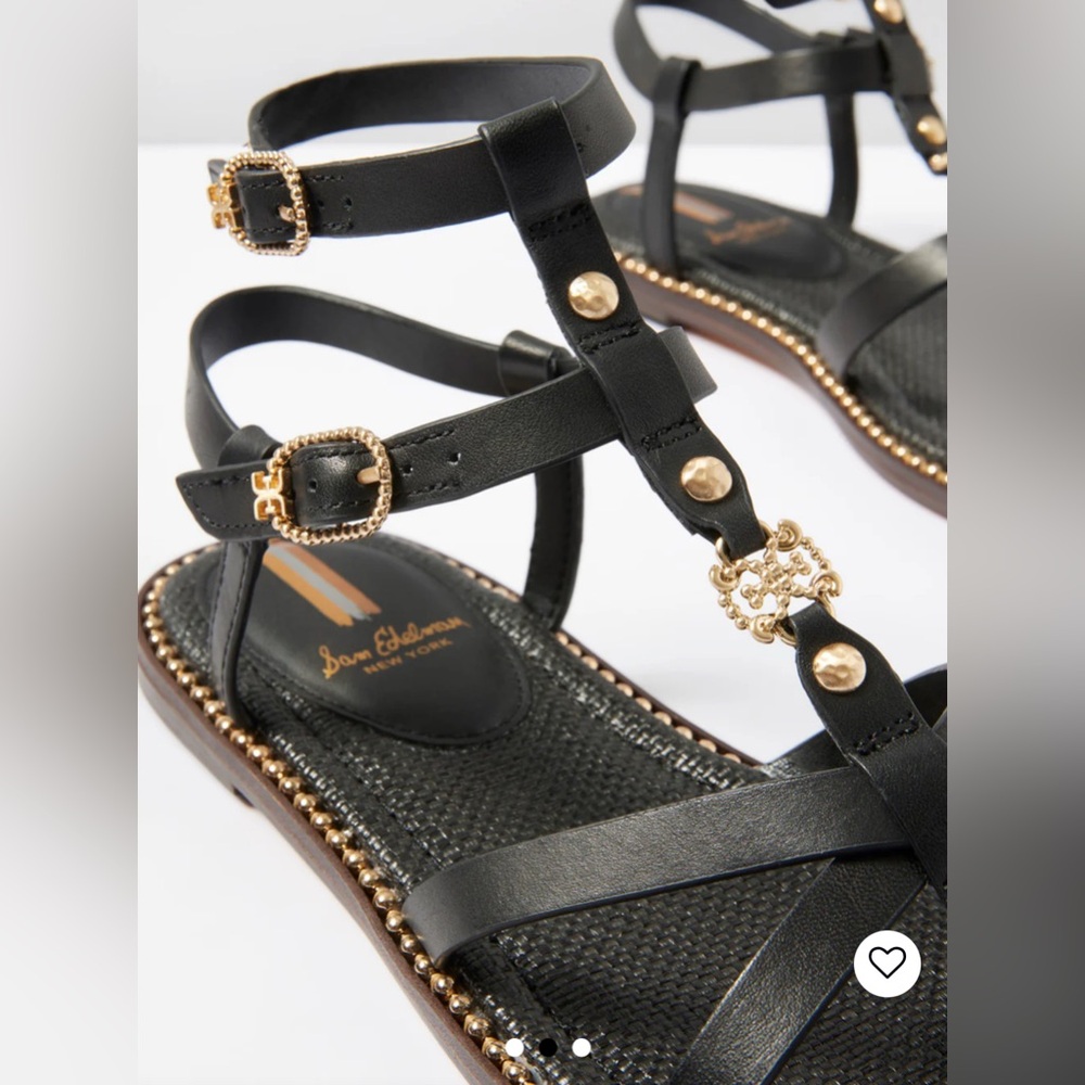 Elegant Black Strappy Sandals - Picture 3 of 10